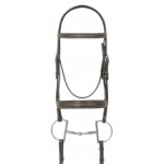 Ovation® Dark Brown Collection Fancy Stitched Wide Padded Bridle